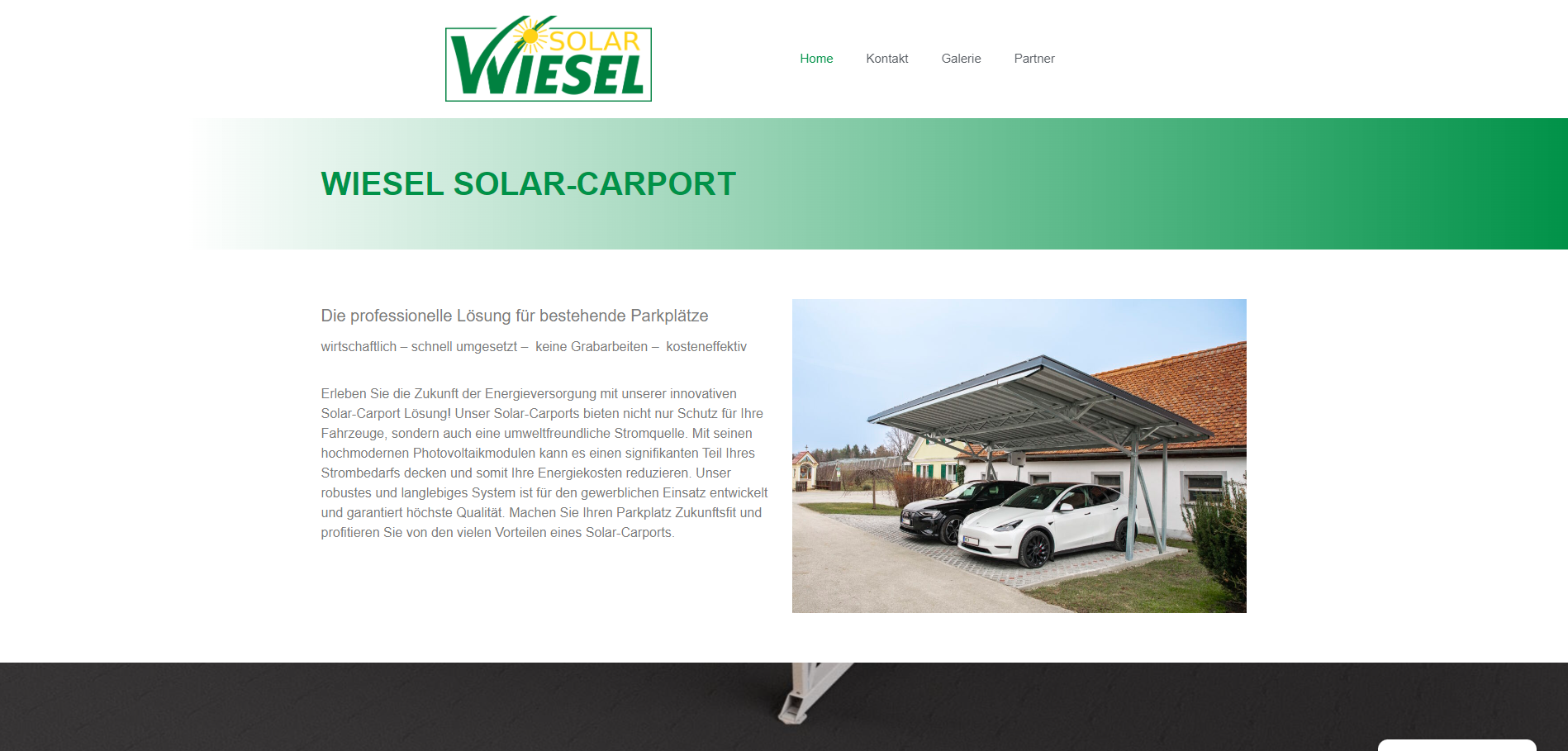 WIESEL SOLAR-CARPORT